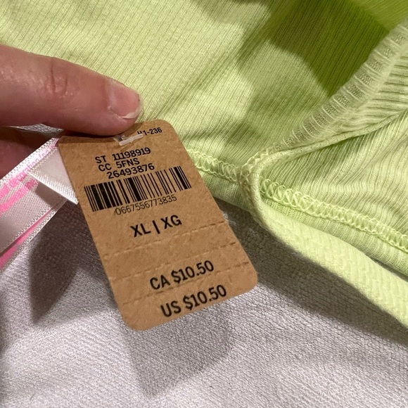 NEW NIP VS PINK victoria secret bikini panty underwear XL green lime pear - Picture 5 of 6